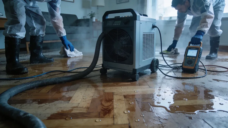 Professionelle Trocknungsgeräte bei der Wasserschadensanierung