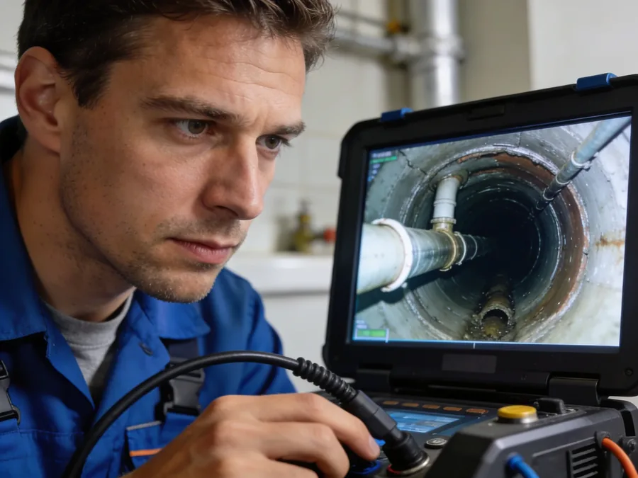 Rohrreinigung Mittweida – Abflussrohr vor und nach professioneller Hochdruckreinigung in der Lahn-Region