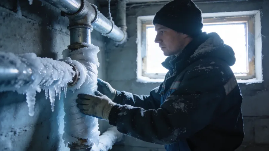 Eingefrorene Wasserleitungen im Keller – Frostschaden an Rohren erkennen und richtig handeln