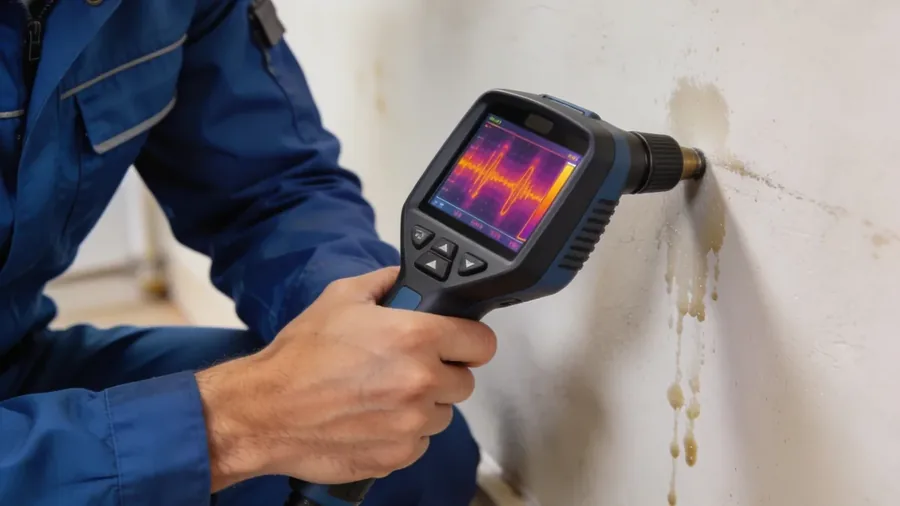 Moderne Leckortung per Wandscan – Fachbetrieb findet versteckte Wasserleitungsschäden ohne Aufhacken